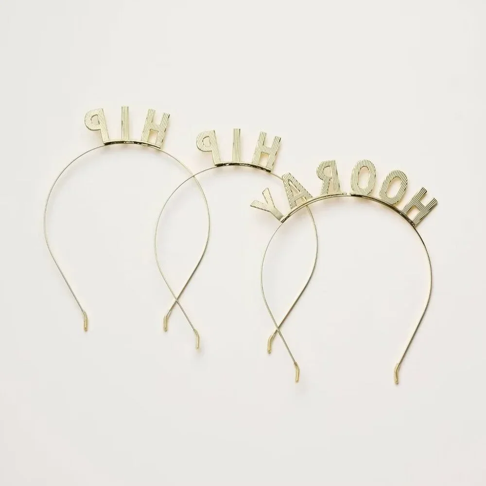 Hip Hip Hooray! Party Headband Pack 3pk - kate spade new york x Target Gold‎